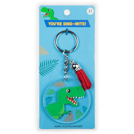 Acryl Sleutelhanger Dino van Paper Dreams koop je bij Partywinkel