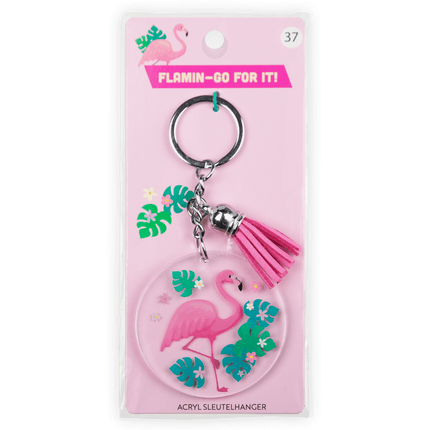 Acryl Sleutelhanger Flamingo van Paper Dreams koop je bij Partywinkel