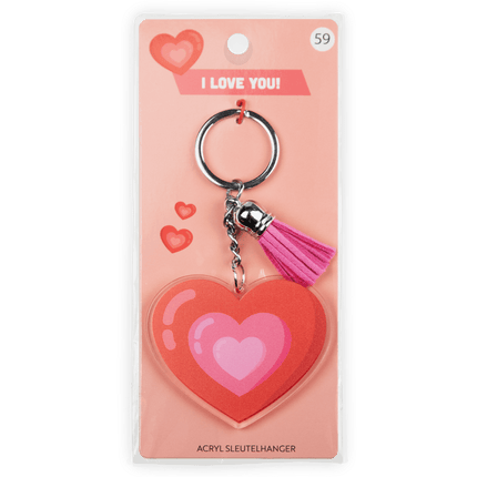 Acryl Sleutelhanger Hartje van Paper Dreams koop je bij Partywinkel