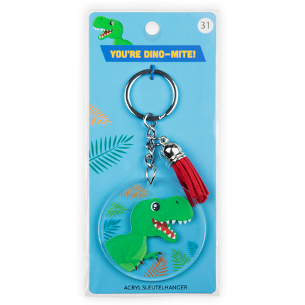 Porte-clés en acrylique Dino