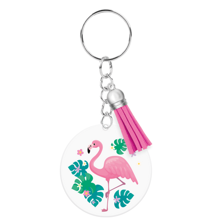 Porte-clés en acrylique Flamingo