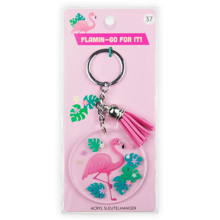 Porte-clés en acrylique Flamingo
