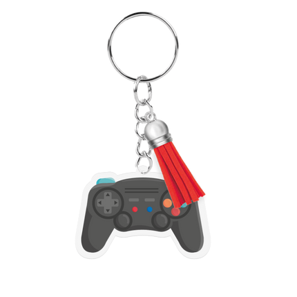 Porte-clés en acrylique en forme de manette de jeu