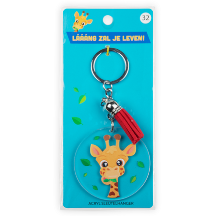 Porte-clés en acrylique Girafe