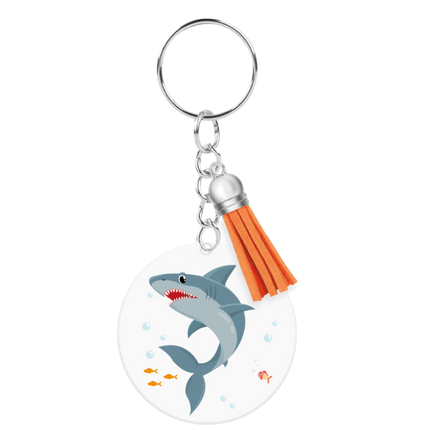Porte-clés en acrylique en forme de requin