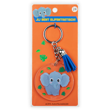 Porte-clés en acrylique « Éléphant »