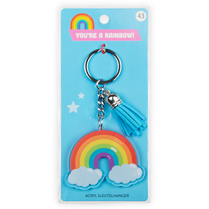 Porte-clés en acrylique arc-en-ciel