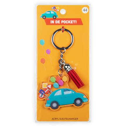 Porte-clés en acrylique en forme de permis de conduire