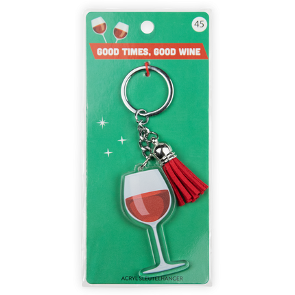 Porte-clés en acrylique « Vin rouge »