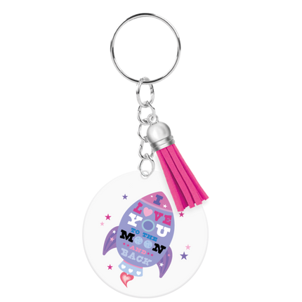 Porte-clés en acrylique « To the moon and back »