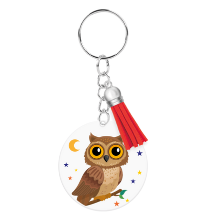 Porte-clés en acrylique en forme de chouette
