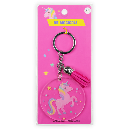 Porte-clés en acrylique Licorne
