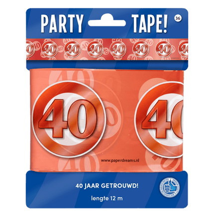 Afzetlint 40 Jaar Getrouwd 12m van Paper Dreams koop je bij Partywinkel