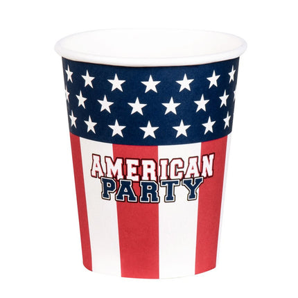 Amerika Bekers Party Papier 210ml 10st van Boland koop je bij Partywinkel