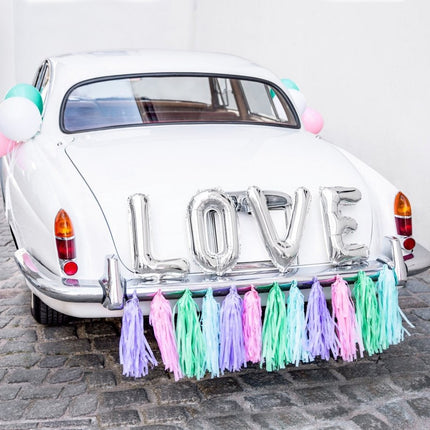 Auto Decoratie Set Bruiloft Love van Partydeco koop je bij Partywinkel