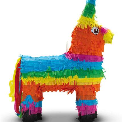 Pinata en forme d'âne, colorée, 41 cm