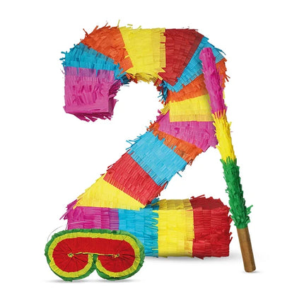 Piñata « Chiffre 2 », lot de 3 pièces, 45 cm