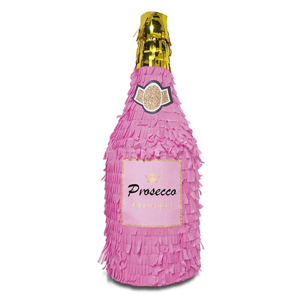 Piñata en forme de bouteille de champagne rose, 50 cm