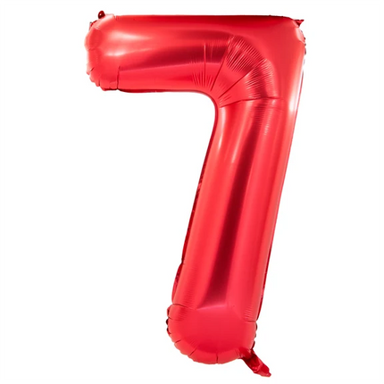 Ballon « 7 ans » rouge, 1 m