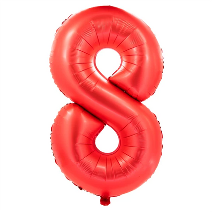 Ballon « 8 ans » rouge, 1 m