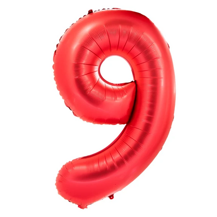 Ballon « 9 ans » rouge, 1 m
