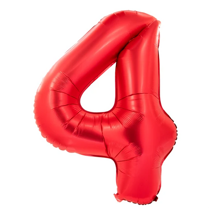 Ballon « 4 ans » rouge, 1 m