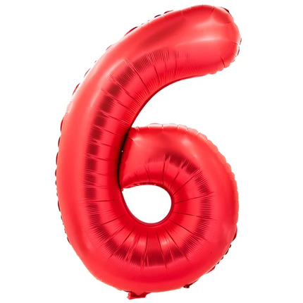 Ballon « 6 ans » rouge, 1 m