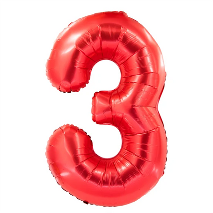 Ballon « 3 ans » rouge, 1 m