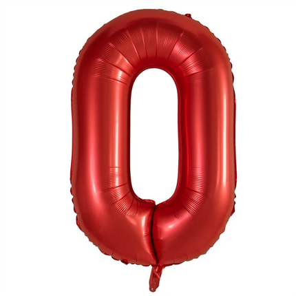 Ballon « 0 » rouge, 1 m