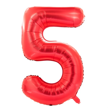Ballon « 5 ans » rouge, 1 m