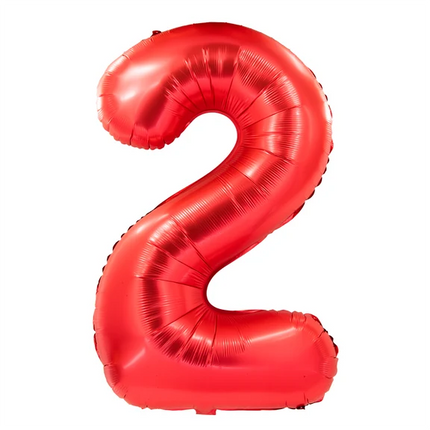 Ballon « 2 ans » rouge, 1 m