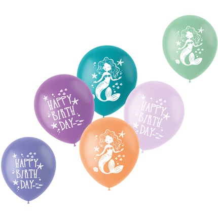 Bon anniversaire Ballons Mermaid 33cm