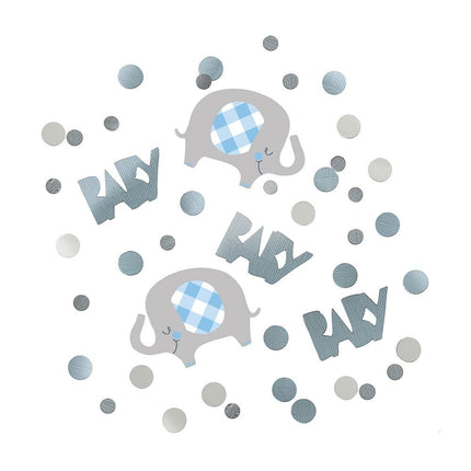 Baby Olifant Confetti Blauw 14gr van Unique koop je bij Partywinkel