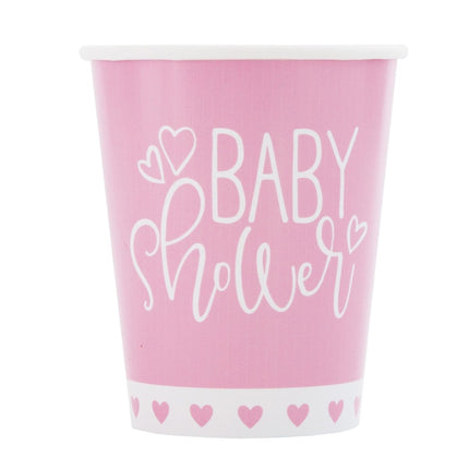 Babyshower Bekers Roze 266ml 8st van Unique koop je bij Partywinkel
