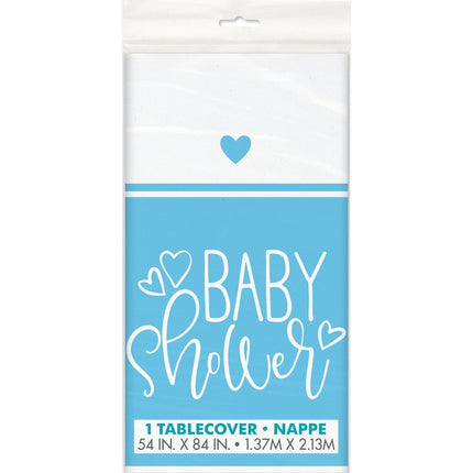 Babyshower Tafelkleed Blauw 2,13m van Unique koop je bij Partywinkel