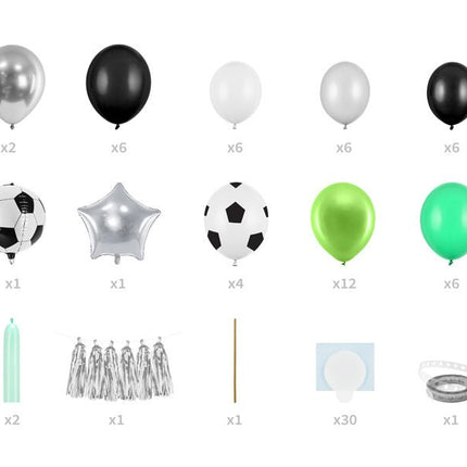 Ballon Slinger Voetbal 15 delig van Partydeco koop je bij Partywinkel