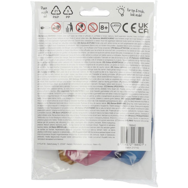 Ballonnen 40 jaar Happy 40th 33cm 6st van Folat koop je bij Partywinkel