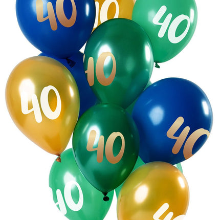 Ballonnen 40 Jaar Mix 30cm 12st van Folat koop je bij Partywinkel