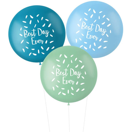 Ballonnen Best Day Ever 80cm 3st van Folat koop je bij Partywinkel