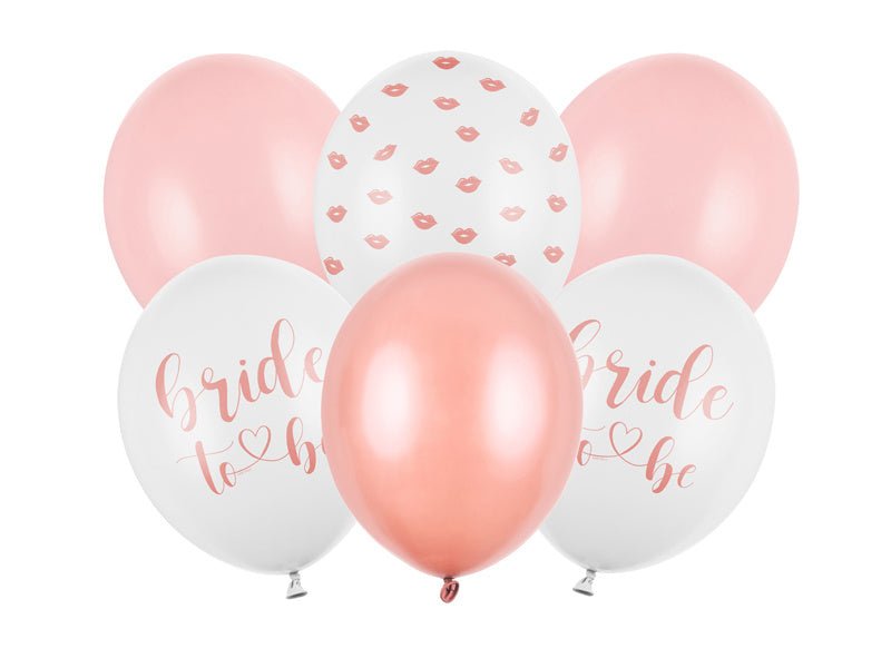 Ballonnen Bride To Be Mix 30cm 6st van Partydeco koop je bij Partywinkel
