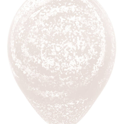 Ballonnen Graffiti White Crystal Clear 30cm 25st van Sempertex koop je bij Partywinkel