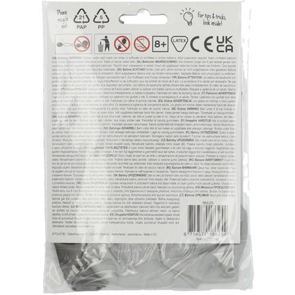 Ballonnen Happy Birthday Zwart Zilver Goud 48cm 3st van Folat koop je bij Partywinkel