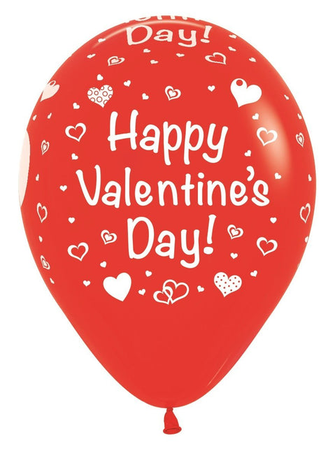 Ballonnen Happy Valentines Day Mix 30cm 25st van Sempertex koop je bij Partywinkel
