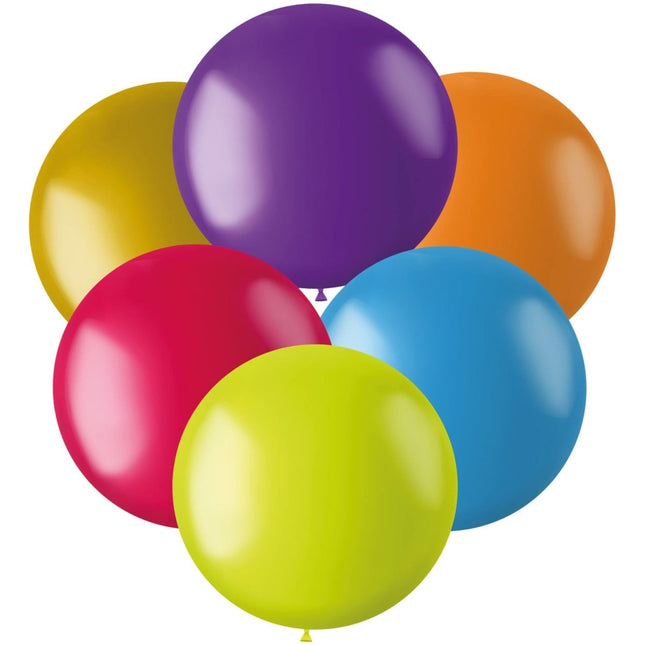Ballonnen Metallic Gekleurd 48cm 6st van Folat koop je bij Partywinkel