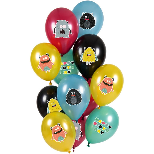 Ballonnen Monster Bash 33cm 12st van Folat koop je bij Partywinkel