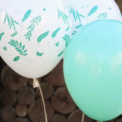 Ballonnen Natuur Groen 33cm 6st van Folat koop je bij Partywinkel