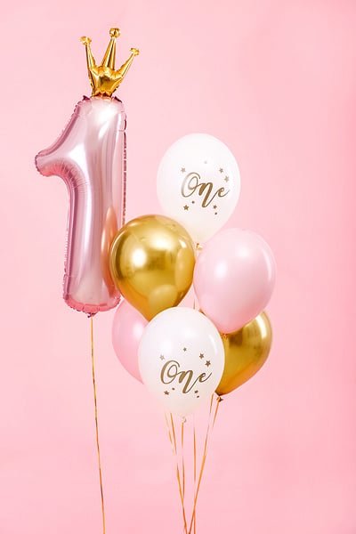 Ballonnen One Mix Roze 30cm 6st van Partydeco koop je bij Partywinkel