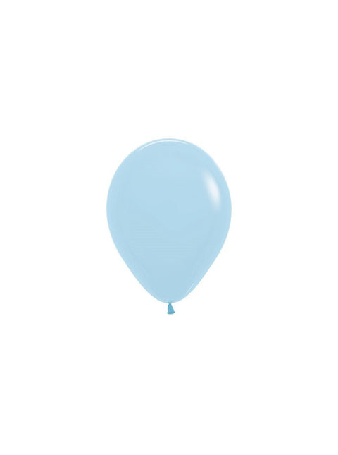 Ballonnen Pastel Matte Blue 12cm 50st van Sempertex koop je bij Partywinkel