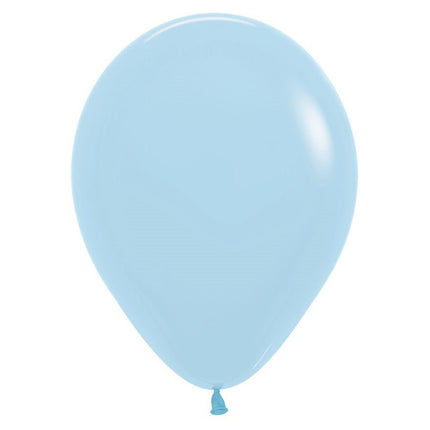 Ballonnen Pastel Matte Blue 23cm 50st van Sempertex koop je bij Partywinkel