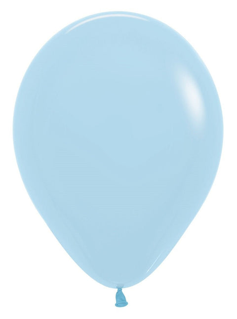 Ballonnen Pastel Matte Blue 30cm 12st van Sempertex koop je bij Partywinkel